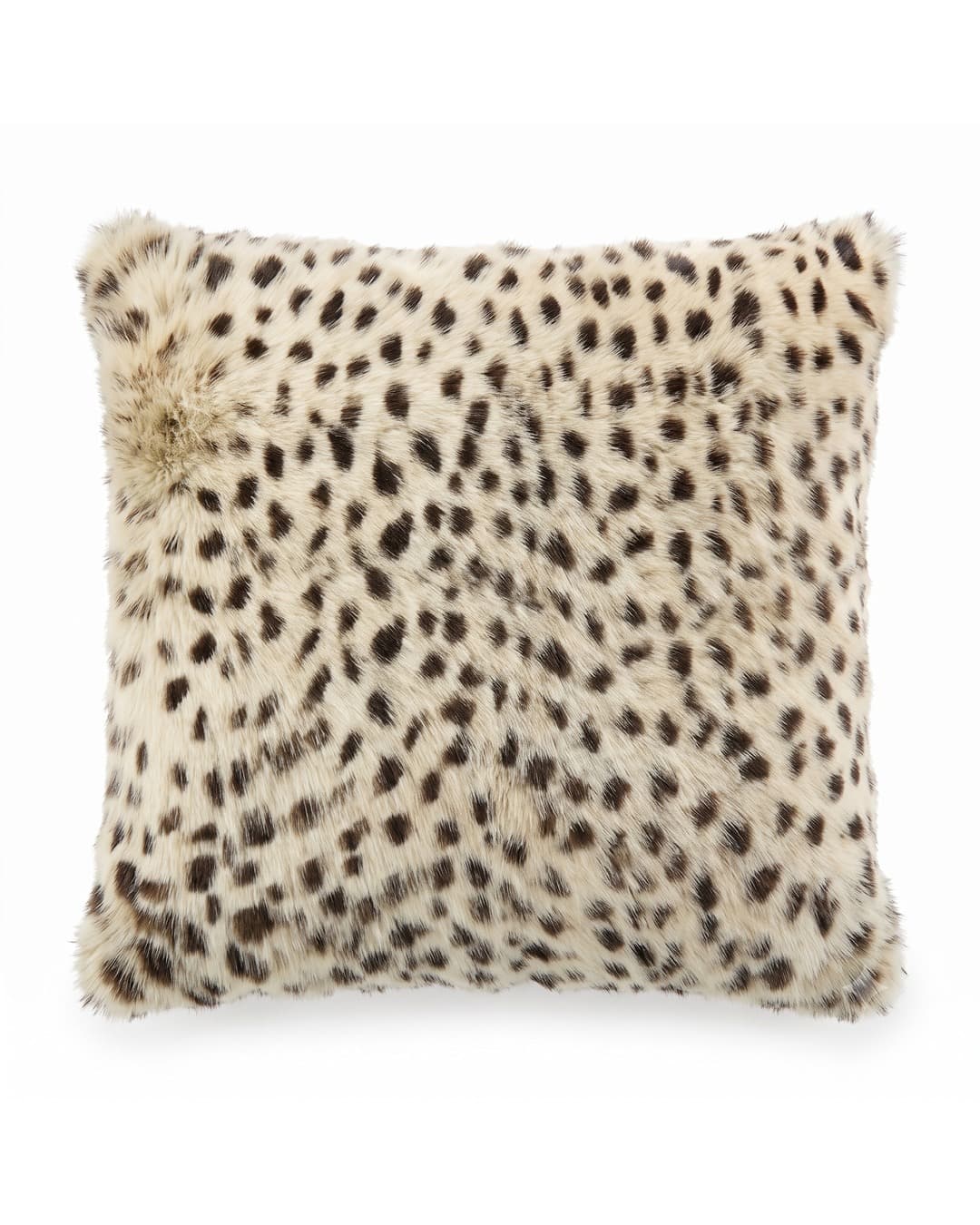 Coussin en peau de chèvre, motif léopard — 50 × 50 cm