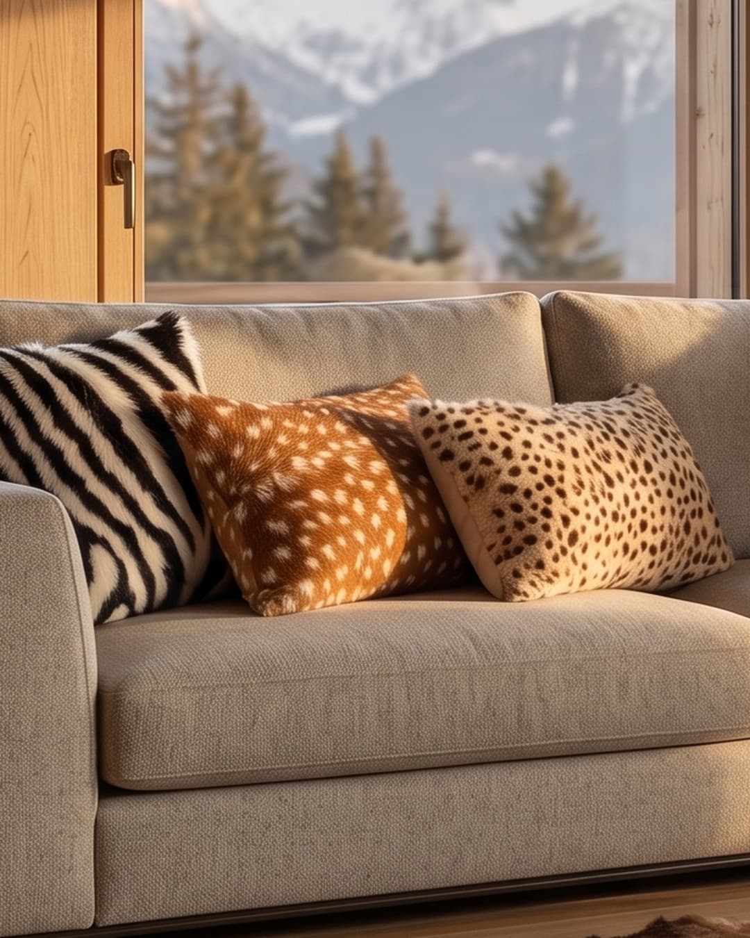 Coussin en peau de chèvre