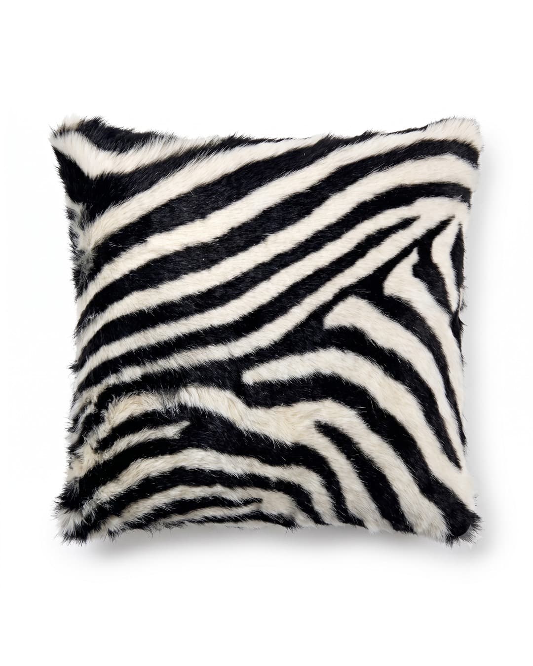 Coussin en peau de chèvre — Zèbre — 50 × 50 cm