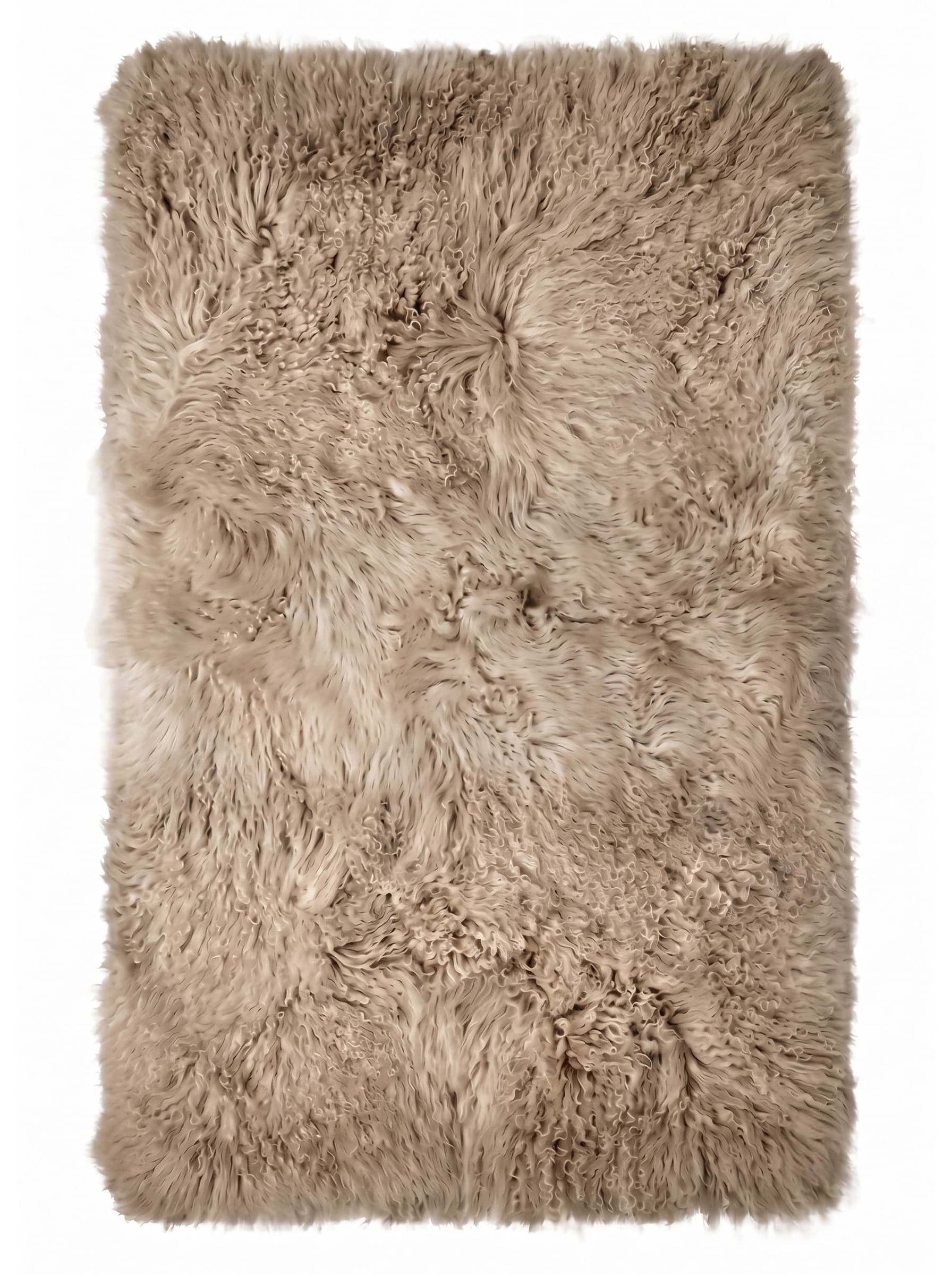 Plaid en agneau tibétain — Taupe