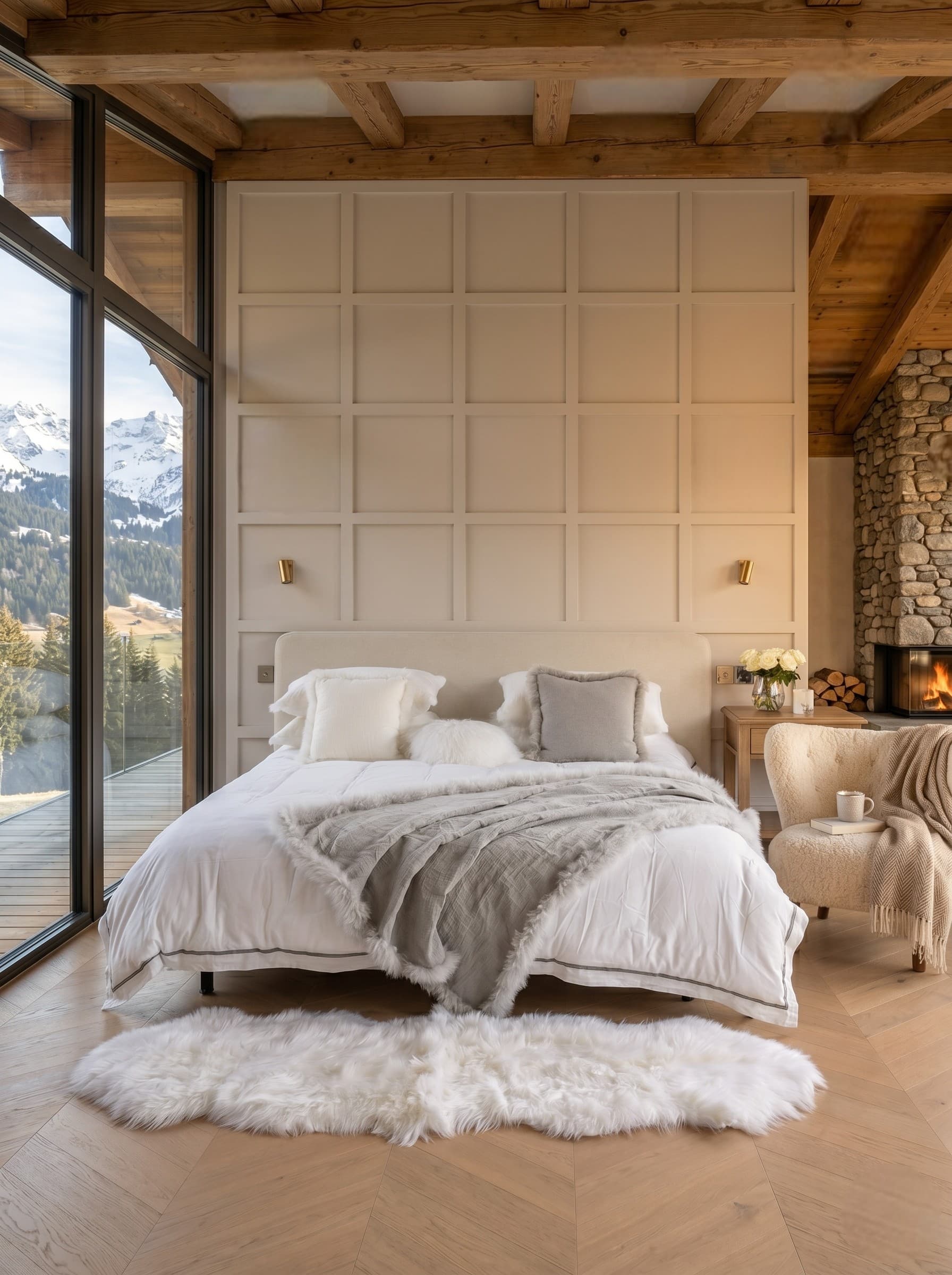 Plaid en lin et coton