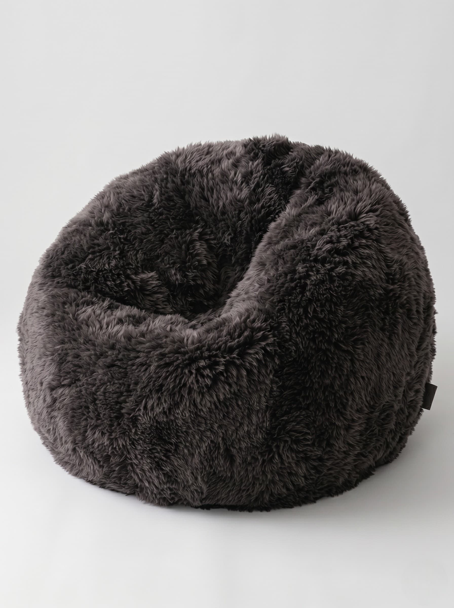 Pouf lounge — Ø 120 × 80 cm, housse en peau de mouton de Nouvelle-Zélande