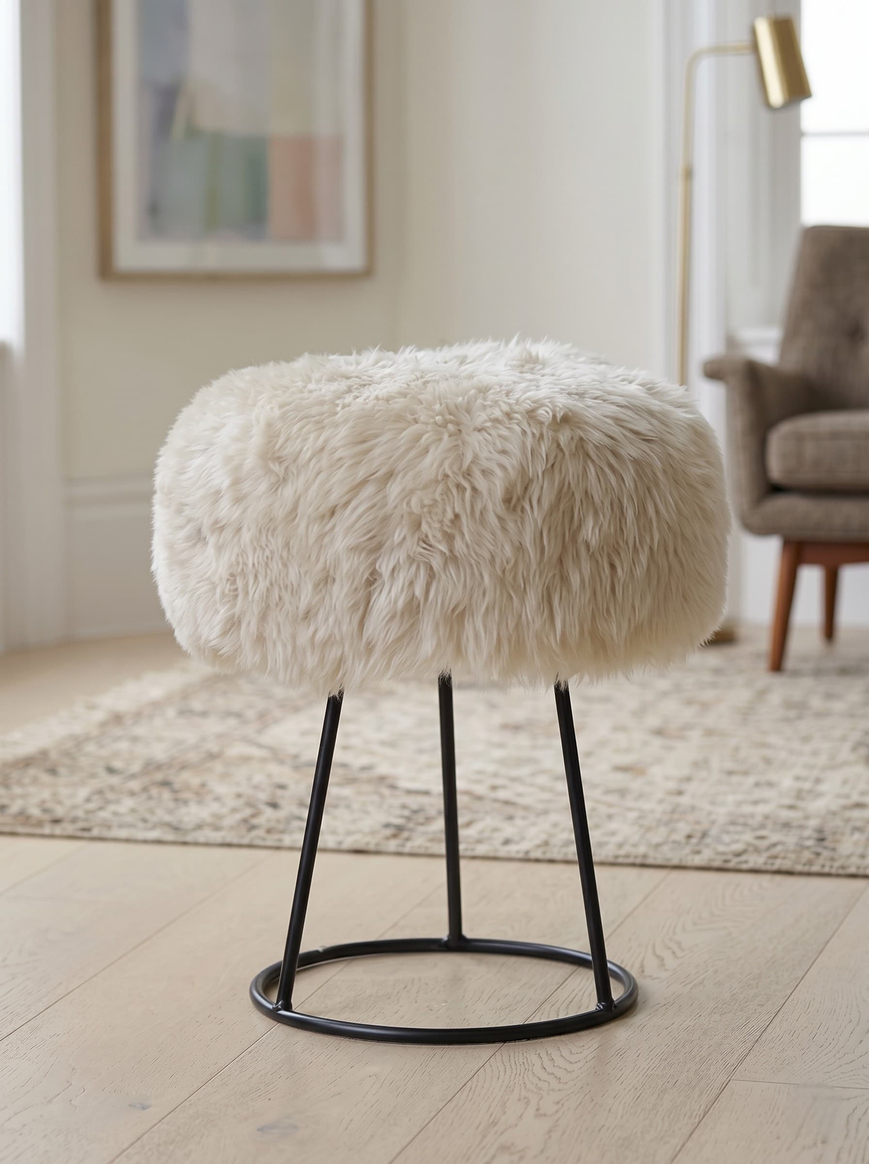 Tabouret Beige 35 x 35 x 45cm
