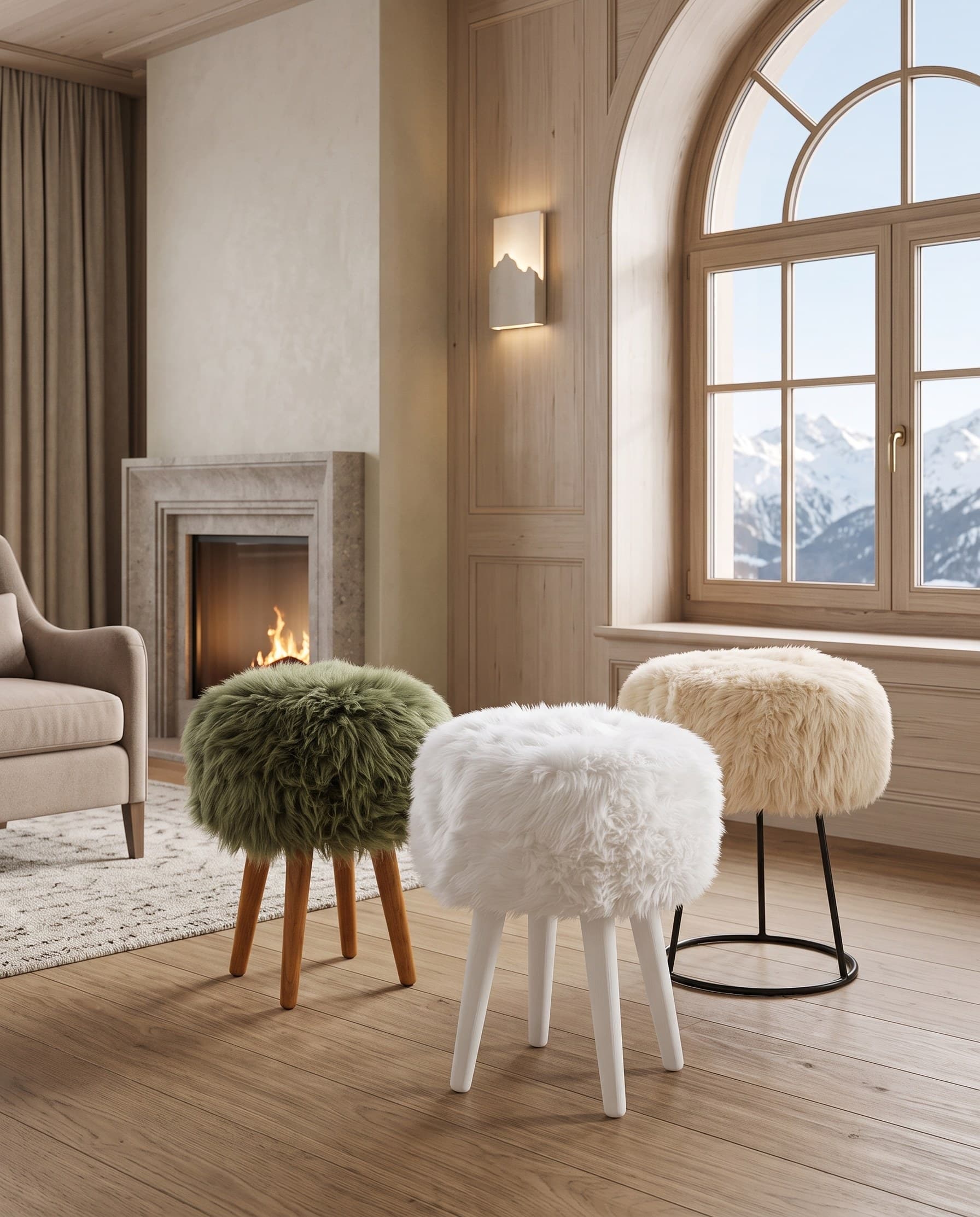 Tabouret Mürren — 35 × 35 × 45 cm