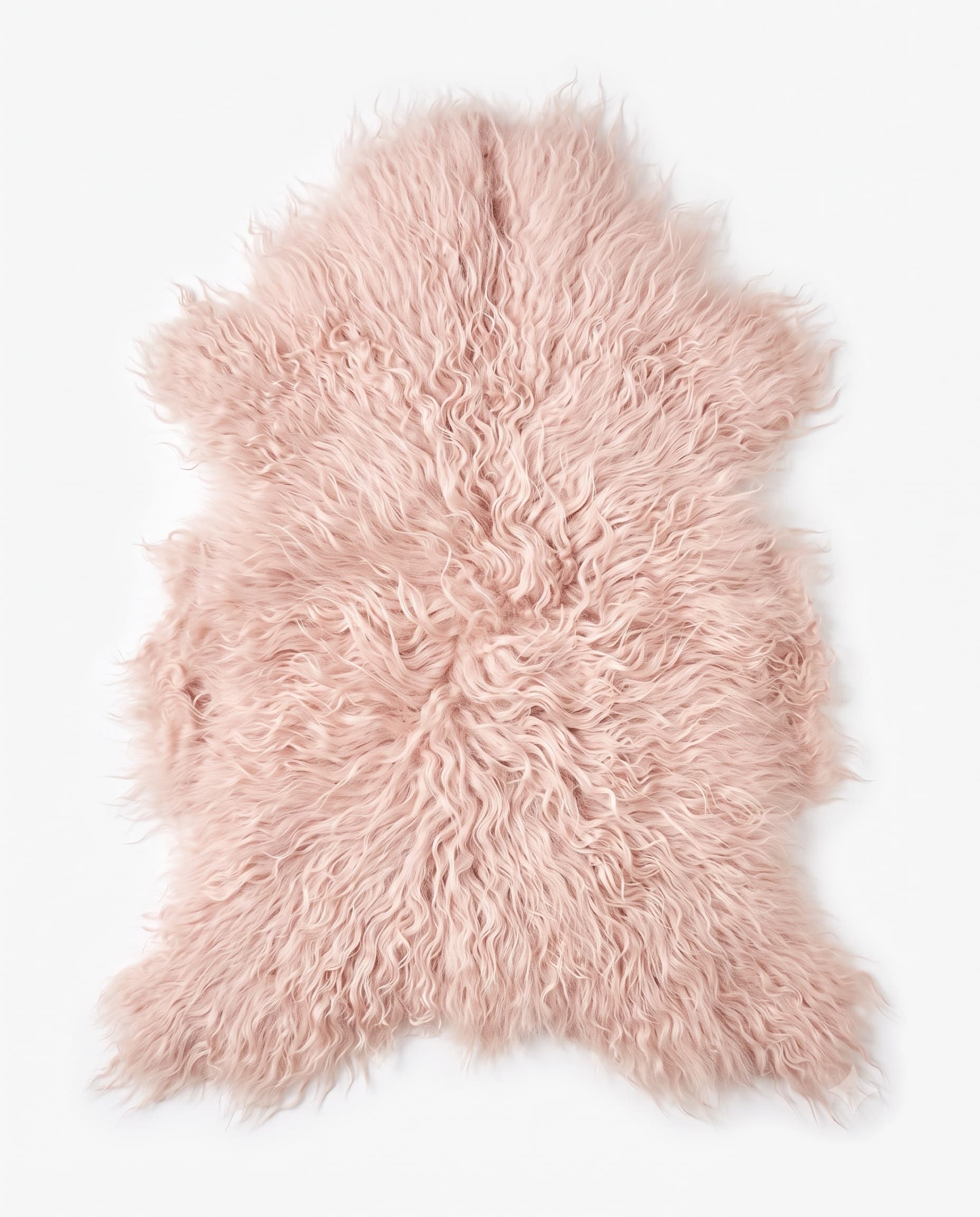 Peau simple en agneau tibétain — Rose vintage
