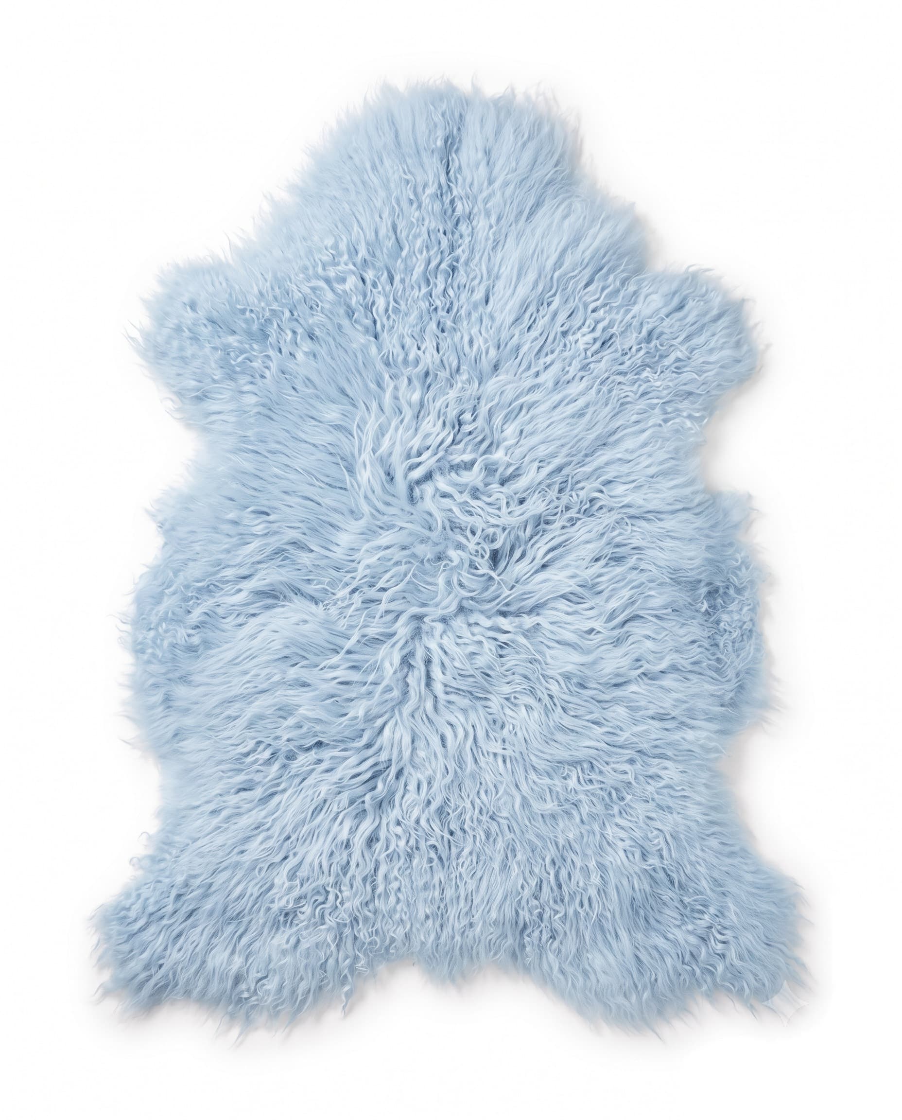 Peau simple en agneau tibétain — Bleu ciel