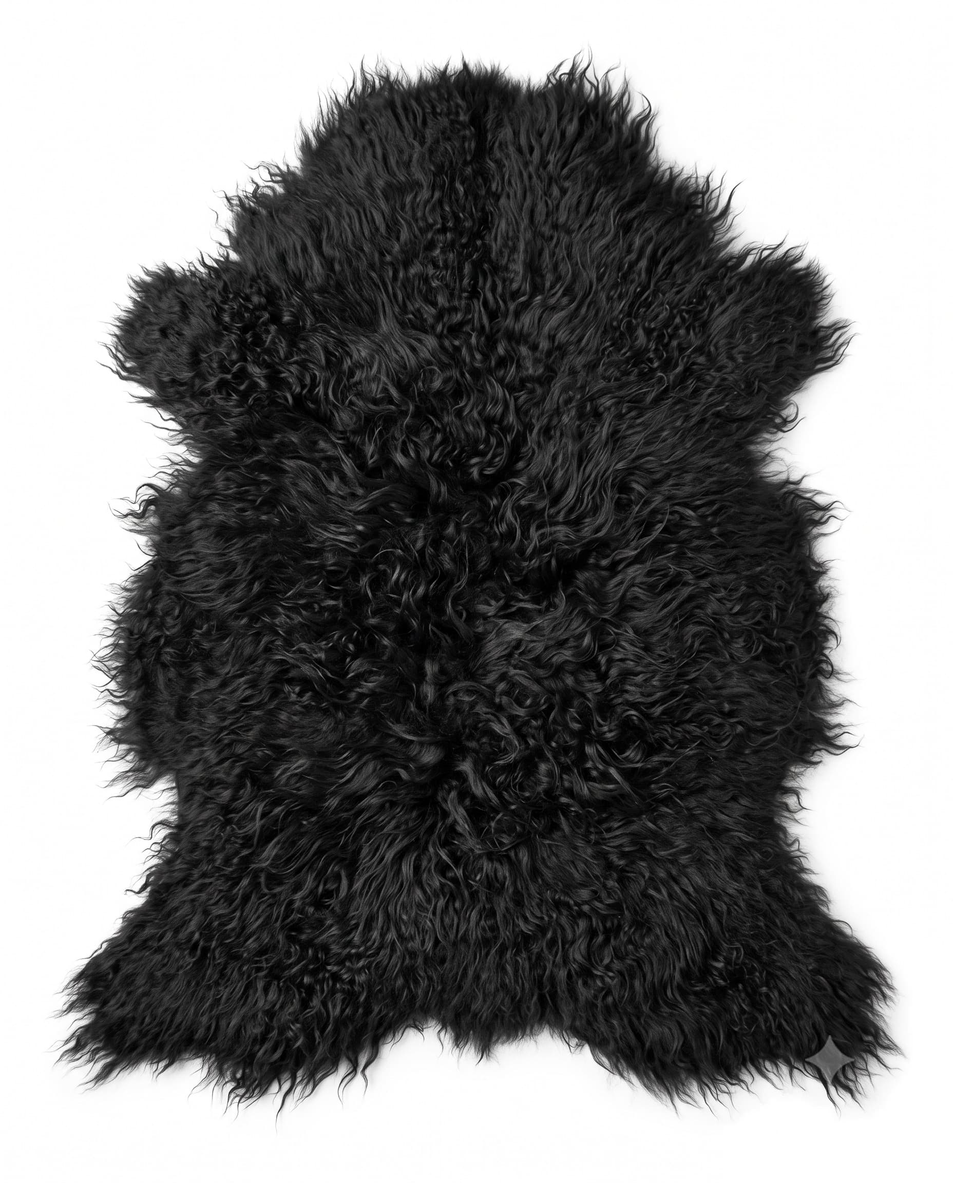 Peau simple en agneau tibétain — Noir
