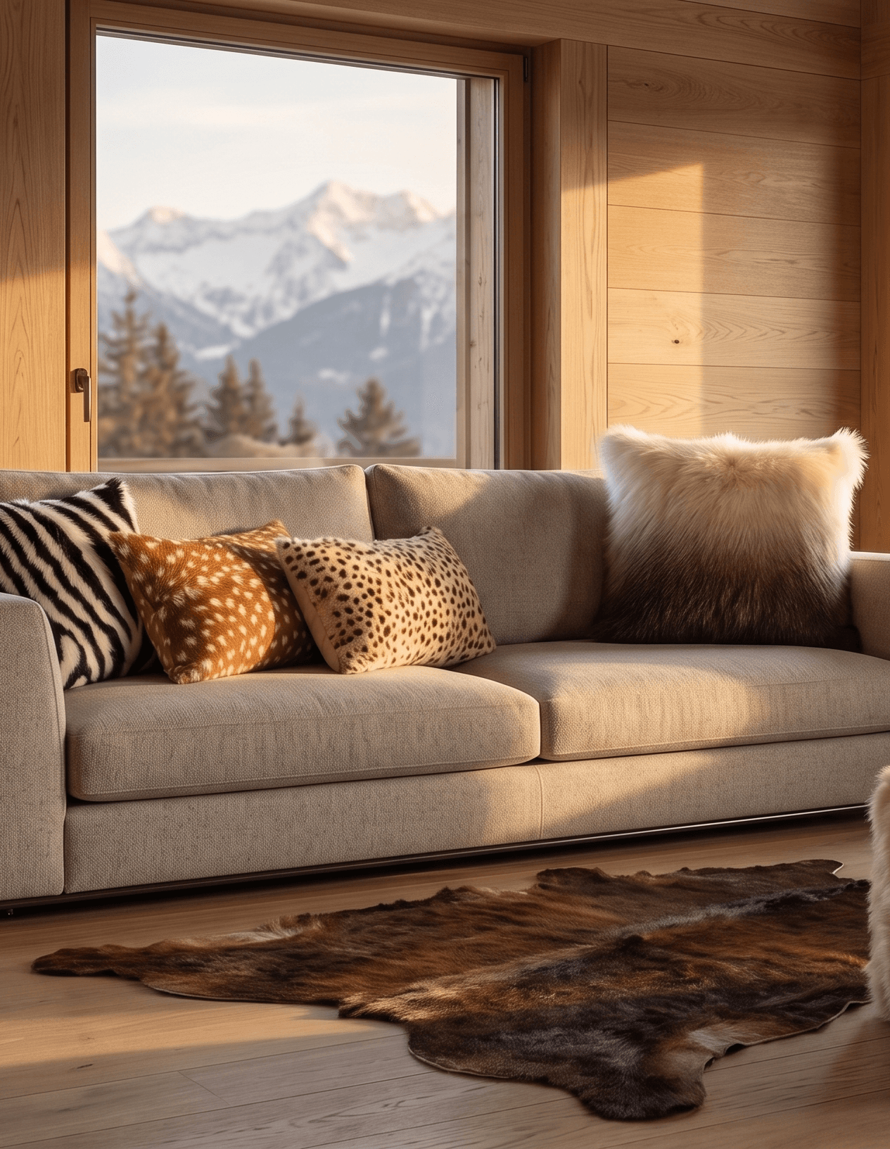 Tapis en peau de chèvre