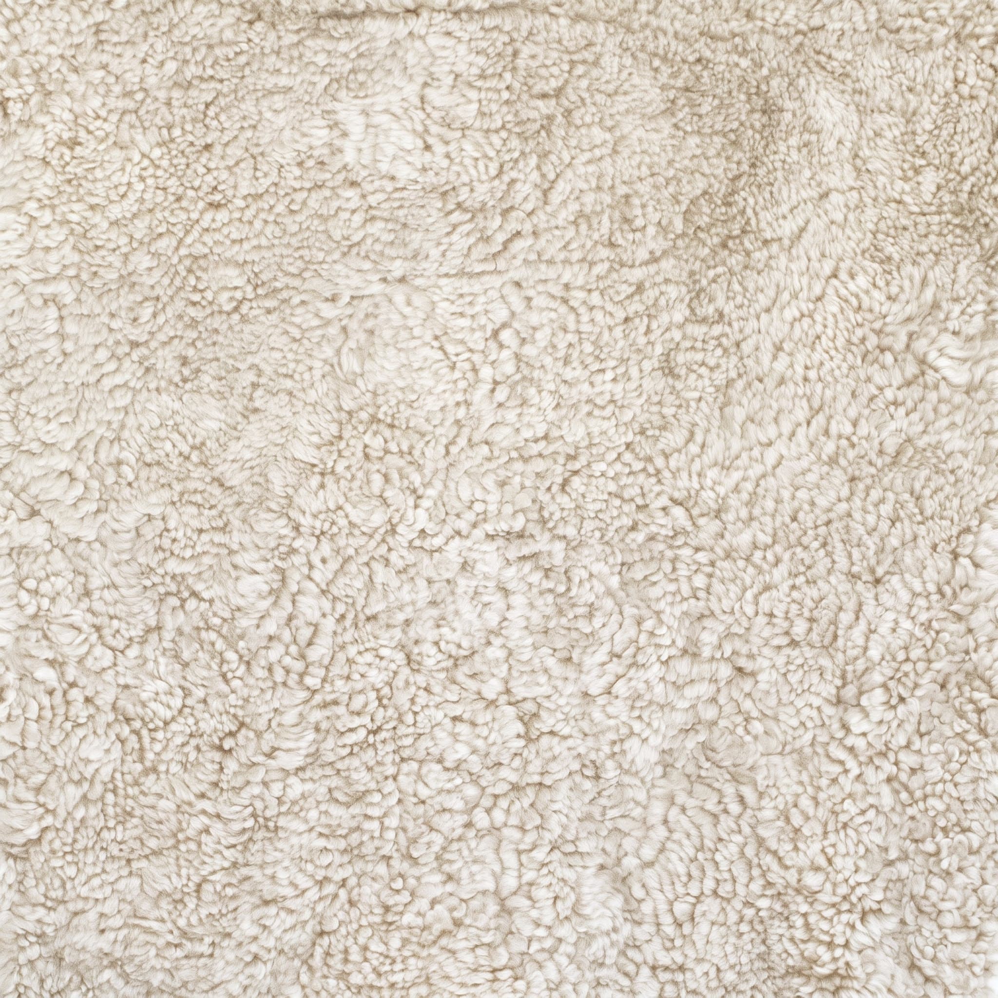 Détail d'une peau de mouton de Nouvelle-Zélande tondue, coloris ivoire